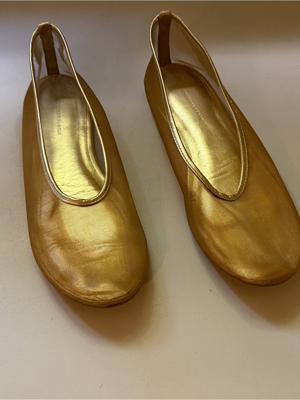 Anthropologie Women’s Gold Mesh Ballet Flats. Size 9
